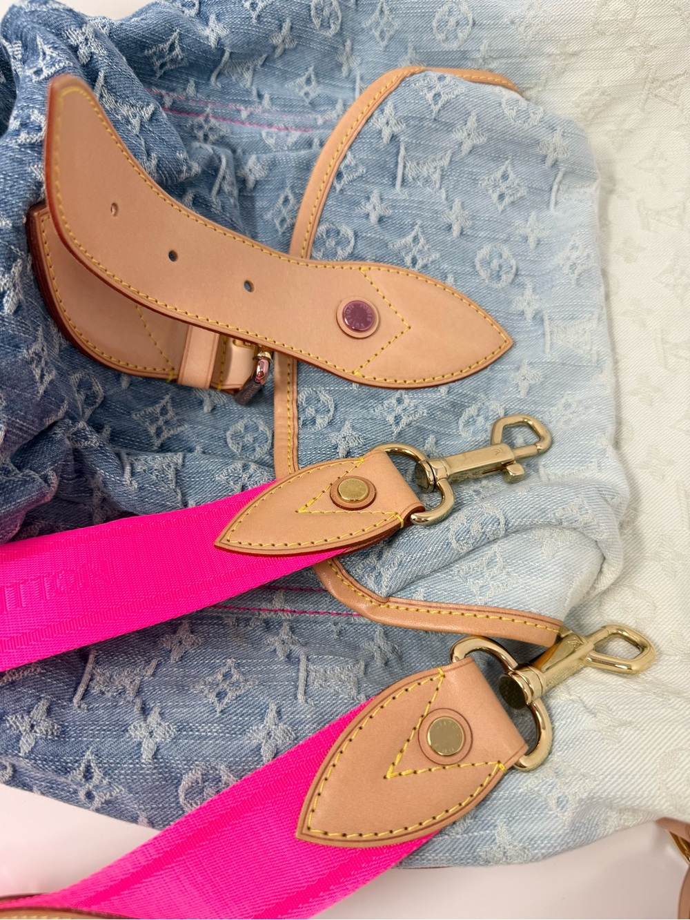 Louis Vuitton Monogram Denim Sunburst PM Blue Ombre Pink Limiter Edition - Picture 15 of 16